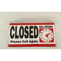 OPEN Closed Sign with Clock 6 in x 11.5 in - $5.33