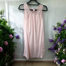 Vintage Shadowline Nylon Babydoll Nightgown Women&#39;s Size S Pink Floral N... - $47.43 CAD