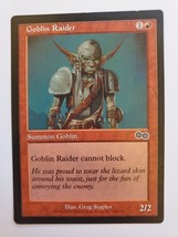 MTG Magic The Gathering Card Goblin Raider Summon Goblin Red Urza&#39;s Saga - £5.85 GBP