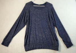 Buffalo by David Bitton Sweater Women Medium Navy Viscose Long Sleeve Round Neck - £14.22 GBP