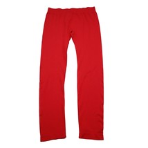 Colorful Pants Womens One Size Red Elastic Waist Mid Rise Flat Front Act... - $18.69