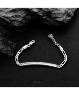 925 Sterling Silver Classic Figaro Chain Elegant handmade kids Bracelet - $918.46 MXN