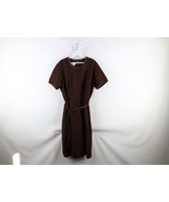 Deadstock Vtg 60s Mid Century Modern MCM Womens L Satin Trim Textured Kn... - $98.95