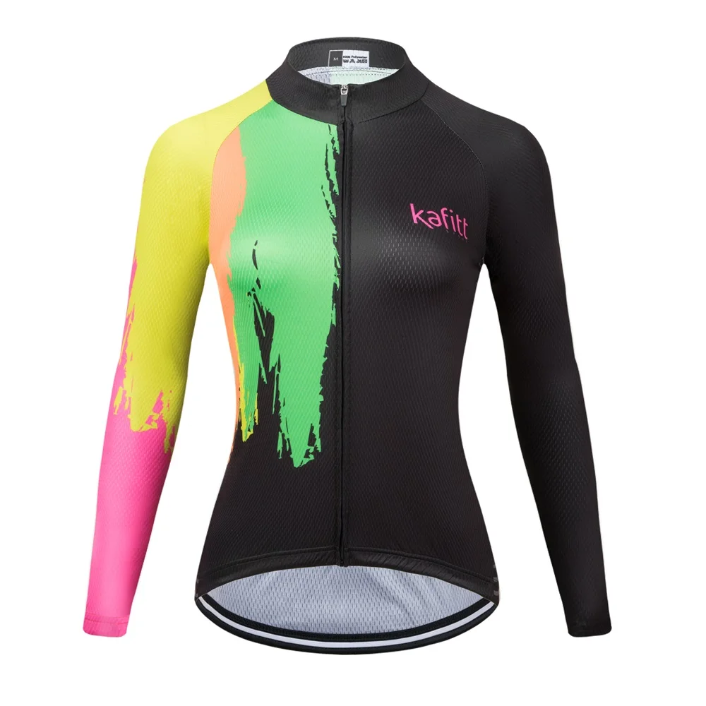 Sporting Kafitt Summer FAnine Cycling Long Sleeve Shirt Road Bike Blouse Lightwe - £35.09 GBP