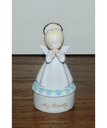 George Good &quot;My Rosary&quot; Holder Porcelain Trinket Box Angel Figurine VNTG! - $11.87