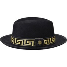 Bruno Capelo Hat Australian Wool Fedora Princeton Elite 2-Tone PRE501 Black Gold image 3