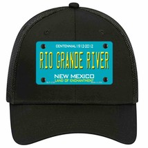 Rio Grande River New Mexico Teal Novelty Black Mesh License Plate Hat - £22.79 GBP