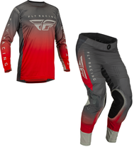 New Fly Racing Lite Red / Grey Dirt Bike Adult MX Motocross Moto Gear - £180.84 GBP