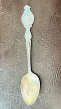 Sterling The Alamo San Antonio Souvenir Spoon 4 inch enamel flower - $496.70 MXN