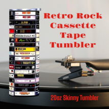LEGENDS Rock Cassette Tape Skinny Tumbler 10oz, Free Ship! - $698.96 MXN