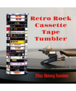 LEGENDS Rock Cassette Tape Skinny Tumbler 10oz, Free Ship! - $47.66 CAD