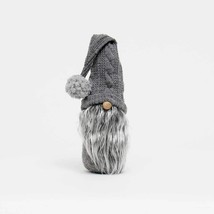 Gnome Hanz Grey Sweater Hat Gray Beard Wood Nose 17&quot; H - £19.61 GBP