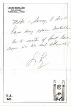 Louis Richard Signed Handwritten Letter NFL Back Judge - £19.77 GBP