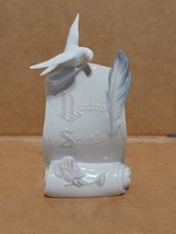 Lladro Society Plaque with Bird Feather &amp; Rose #7677 - $17.82