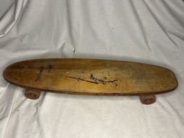 Vintage Black Knight Wood Skateboard 1960s Sport &amp; Fun Clay Wheels - £108.42 GBP