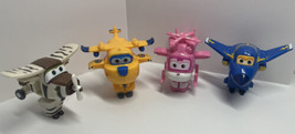 Lot of 4 Super Wings 2” Transforming Plane Action Figure Airplane Toy Character - £9.63 GBP
