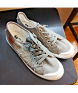JENN ARDOR Canvas Shoes Casual Sneakers Low Top Flats Grey size 7.5 - $15.03