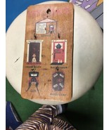 Vintage Wood Painted Key Rack front back door car garage hand painted la... - $19.99