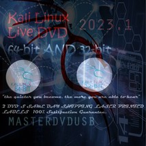 Kali Linux Live 2023.1 64-bit and 32-bit Live HQ DVD Same Day Shipping USA - £7.87 GBP