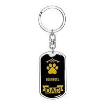 Dog Dad Gift Boerboel Swivel Keychain Stainless Steel or 18k Gold - £24.29 GBP