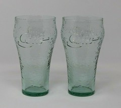 Collectible Coke Coca-cola 6&quot; Tumbler Glass Set of 2 Clean - £7.76 GBP