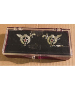 Vintage 1940s Silver Plate Austrian Rhinestones Masonic Shriners Screw E... - £51.91 GBP