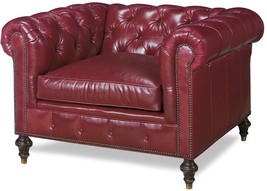Chair Chesterfield Wood Leather Removable Leg Hand-Crafted MK-384 - £5,532.61 GBP