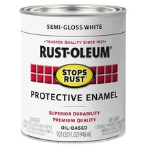 Rust-Oleum Stops Rust Semi-Gloss White Oil-Based Industrial Enamel Paint... - $56.28