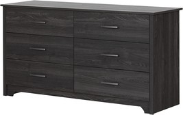 South Shore Fusion 6-Drawer Double Dresser In Gray Oak. - £250.56 GBP