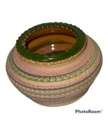 Vintage Signed Pottery Clay Pot Glazed Inside 4&quot; - £17.80 GBP