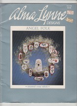 'Alma Lynne Designs Angel Folk Cross Stitch Pattern Booklet Ornament Miniature - £5.41 GBP