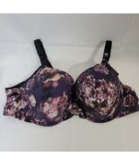 NWT Torrid T-Shirt Lightly Lined T-Shirt Bra Black Pink Rose Blurr 48B $53 - €22,24 EUR