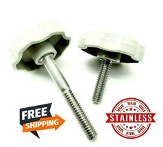 1/4&quot;-20 Thumb Screw Bolts Gray Round Plastic Clamping Knob 4 Pack SS - £9.23 GBP+