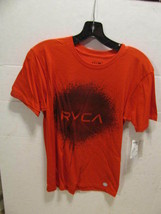 Rvca Red Splatter Logo Tee T-SHIRT Men&#39;s Guys New $35 - £14.15 GBP