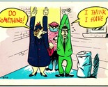 Comic Thief Mugging Robbery Do So Something! UNP Unused Chrome Postcard H6 - £2.33 GBP