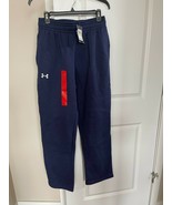 BNWT Under Armour Men&#39;s Rival Fleece 2.0 Team Pants, Navy, Size M, 1300124 - £35.61 GBP