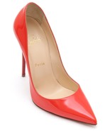 CHRISTIAN LOUBOUTIN Patent Leather Pump ORANGE SO KATE 120 Pointed Toe 38 - $522.50