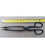 Vintage Blacksmith Scissor-Style Coal Fireplace Stove Tongs Pincers 13-3... - £58.58 GBP