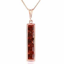 2.25 Carat 14K Rose Gold Next Thing Natural Garnet Necklace Certified 14&quot;-24&quot; - £323.67 GBP