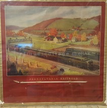 1947-49 Vintage Pa Railroad Poster Calendar Prr Grif Teller Art Orig 28&quot; - £71.57 GBP