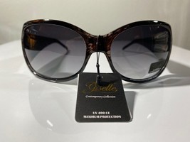 Women&#39;s multicolor, marble style sunglasses with oversized oval lenses - $180.84 MXN