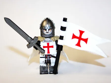 MBricks Templar Knight with Banner Castle soldier Collection Movie Minif... - $6.06