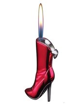 Long Boot Soft Flame Butane Lighter Cute for Fashion Ladies Women (Witho... - £14.14 GBP
