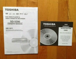 TOSHIBA DVD VIDEO PLAYER &amp; Cassette  Recorder  SD-V290 Owners Manual  - $12.86