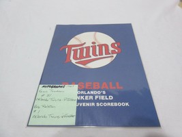2 Autographs Trudeau Ralston1987 Scorebook Program Minnesota Twins Baseball  - £15.84 GBP
