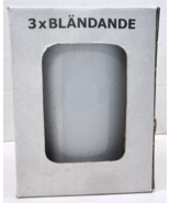 Set of 3 IKEA BLANDANDE Handmade Quality Frosted Glass Candle Holder/Vas... - $47.49