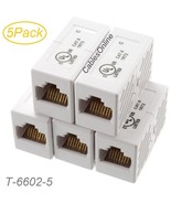 5-Pack Cat6 Rj45 Gigabit Network Female To Female Mini Inline Couplers, ... - £21.56 GBP