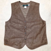 Vintage Orvis Made In USA Unlined Brown Deer Velour Vest - Size Medium - £19.02 GBP