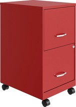 Lorell Sohosoho Soho Mobile File Cabinet, 14.3&quot; X 18&quot; X 26.5&quot;, Red - £91.20 GBP