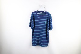 Vintage 90s Streetwear Mens Medium Faded Striped Ribbed Knit Baggy Fit T-Shirt - £31.11 GBP